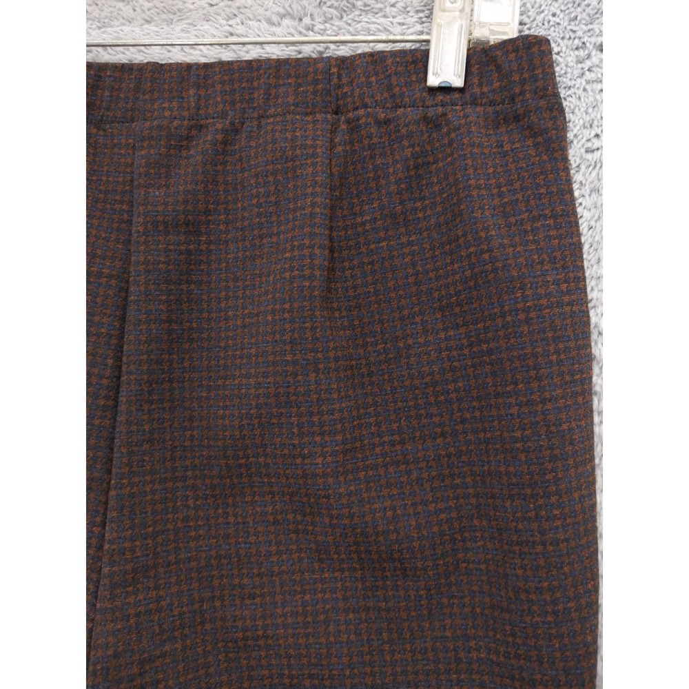 j Jill Ponte Leggings Houndstooth Brown Blue Women's Size M - Picture 7 of 10